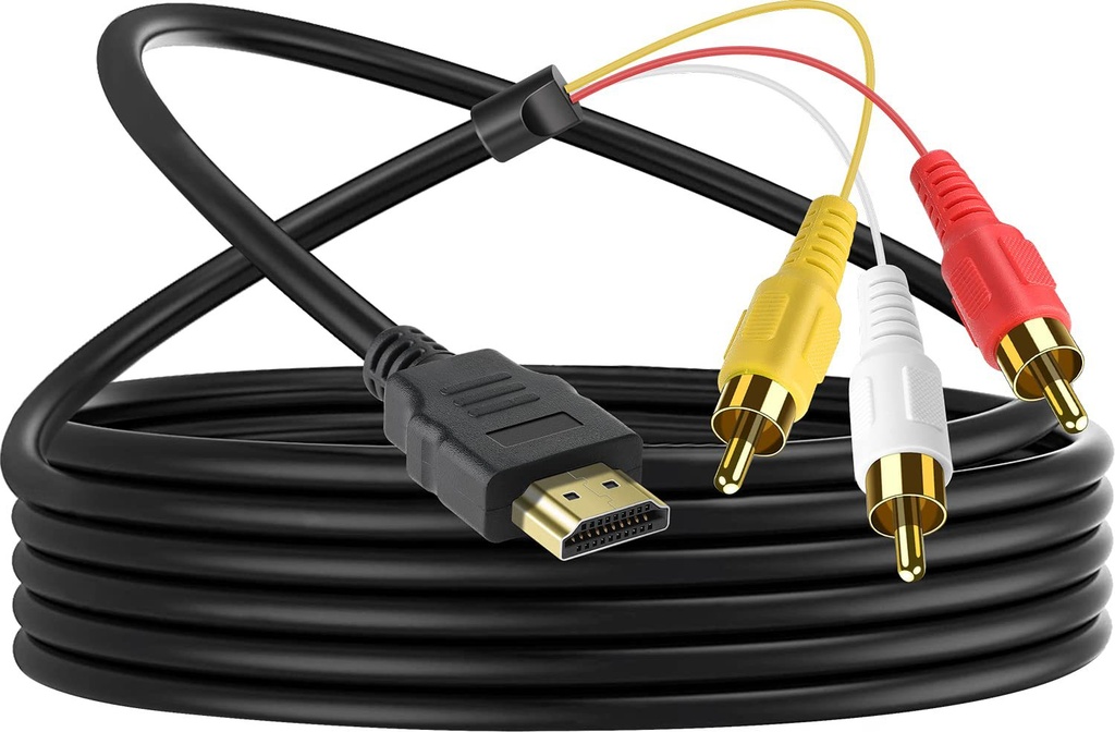 HDTV to 3RCA lotus cable HDTV to AV cable HDTV to AV adapter cable AV composite video cable 1.5 meters