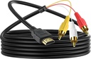 HDTV to 3RCA lotus cable HDTV to AV cable HDTV to AV adapter cable AV composite video cable 1.5 meters