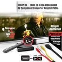 HDTV to 3RCA lotus cable HDTV to AV cable HDTV to AV adapter cable AV composite video cable 1.5 meters