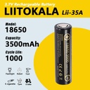 LiitoKala lii-35A 3500mAh rechargeable lithium battery