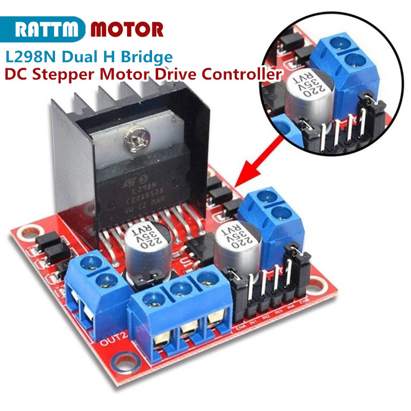 L298N Dual H Bridge DC Stepper Motor Drive Controller Board Module for Arduino