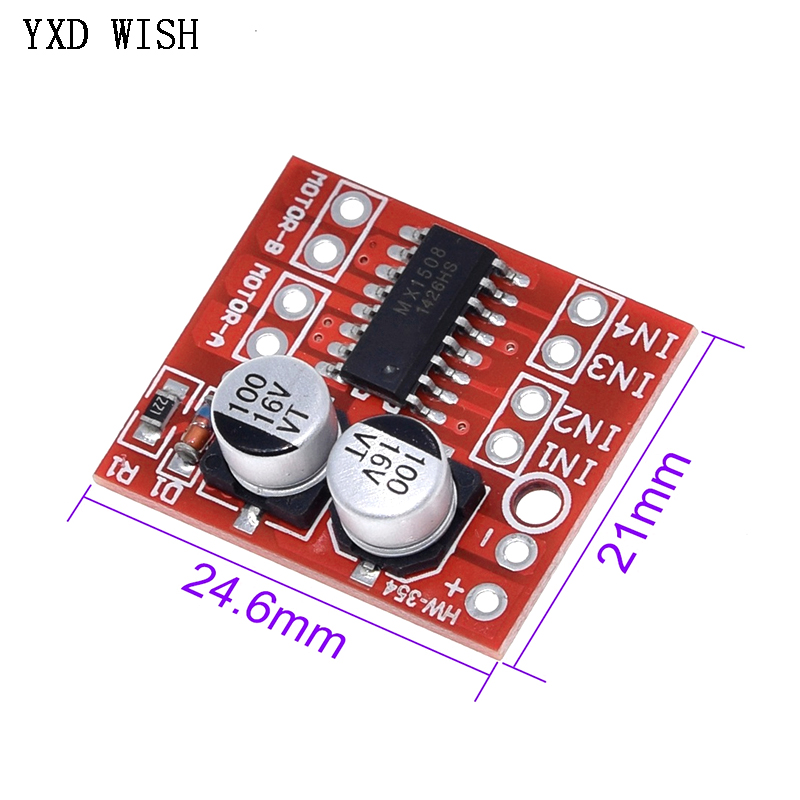 2-way DC motor drive module forward and reverse PWM speed regulation dual H-bridge stepper motor mini super L298N