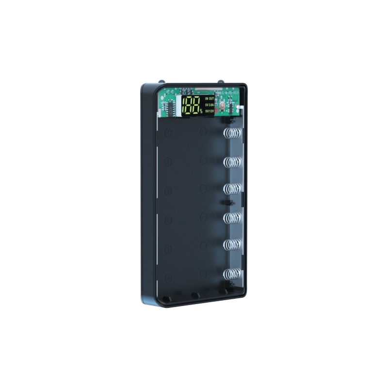 QC 3.0 Quick Charge Version Detachable 6*18650 Power Bank Case Dual USB Mobile Phone Charge PD DIY Shell 18650 Battery Holder