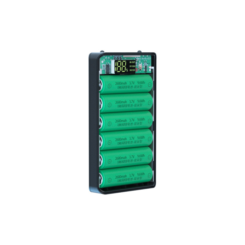 QC 3.0 Quick Charge Version Detachable 6*18650 Power Bank Case Dual USB Mobile Phone Charge PD DIY Shell 18650 Battery Holder