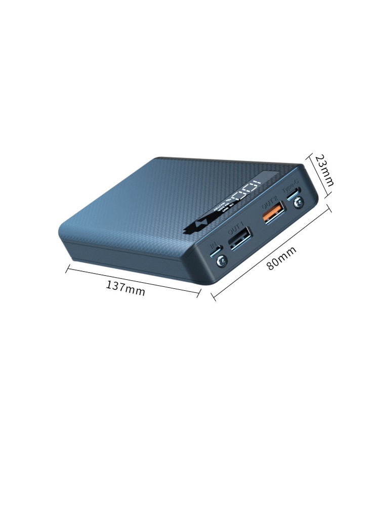 QC 3.0 Quick Charge Version Detachable 6*18650 Power Bank Case Dual USB Mobile Phone Charge PD DIY Shell 18650 Battery Holder