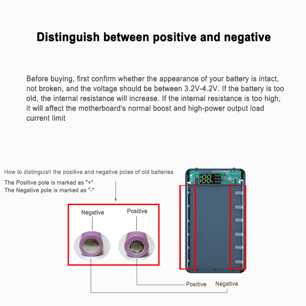 QC 3.0 Quick Charge Version Detachable 6*18650 Power Bank Case Dual USB Mobile Phone Charge PD DIY Shell 18650 Battery Holder