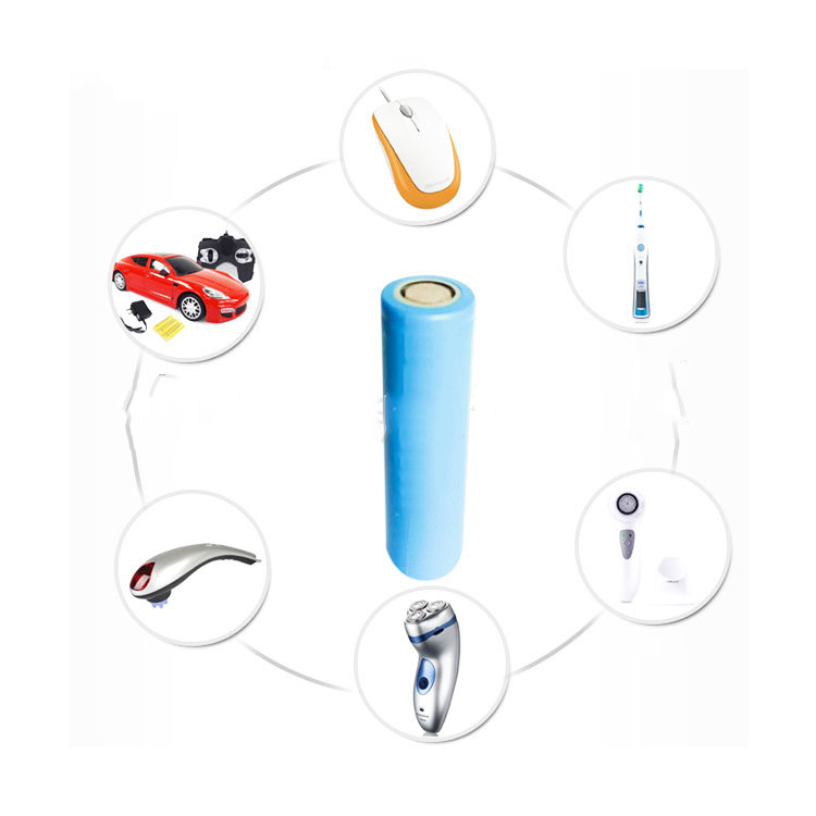 Flat head 3.7v 18650 rechargeable lithium battery