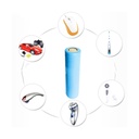 Flat head 3.7v 18650 rechargeable lithium battery