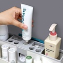 Toothbrush holder bathroom rack no punching wall-mounted bathroom wash set automatic toothpaste squeezer mouthwash cup