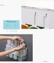 Toothbrush holder bathroom rack no punching wall-mounted bathroom wash set automatic toothpaste squeezer mouthwash cup