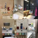 Toothbrush holder bathroom rack no punching wall-mounted bathroom wash set automatic toothpaste squeezer mouthwash cup