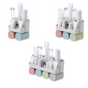 Toothbrush holder bathroom rack no punching wall-mounted bathroom wash set automatic toothpaste squeezer mouthwash cup