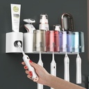 Toothbrush Holder Wall Set Toothbrush Cup Mouthwash Cup Toothpaste Squeezer