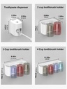 Toothbrush Holder Wall Set Toothbrush Cup Mouthwash Cup Toothpaste Squeezer