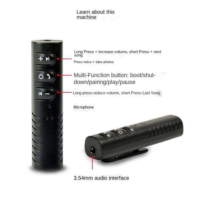 Wireless Bluetooth V3.0 Receiver Adapter 3.5mm Jack For Car Music Audio Aux A2dp Headphone Reciever Handsfree