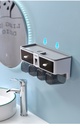 Toothbrush Holder Toothpaste Squeezer with Cup Storage Rack Organizer Bathroom Accessories