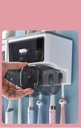 Toothbrush Holder Toothpaste Squeezer with Cup Storage Rack Organizer Bathroom Accessories