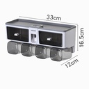 Toothbrush Holder Toothpaste Squeezer with Cup Storage Rack Organizer Bathroom Accessories