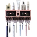 Toothbrush Holder Toothpaste Squeezer with Cup Storage Rack Organizer Bathroom Accessories
