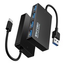 Four-port ultra-thin USB 3.0 hub splitter USB computer docking station hub expander