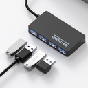 Four-port ultra-thin USB 3.0 hub splitter USB computer docking station hub expander