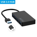 Four-port ultra-thin USB 3.0 hub splitter USB computer docking station hub expander