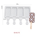 Silicone Ice Cream Mold Geometry Pattern Silicone Popsicle Molds DIY Ice Cream Mould Ice Pop Maker Mould Summer Ice Tray