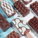 Silicone Ice Cream Mold Geometry Pattern Silicone Popsicle Molds DIY Ice Cream Mould Ice Pop Maker Mould Summer Ice Tray