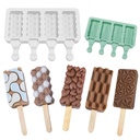 Silicone Ice Cream Mold Geometry Pattern Silicone Popsicle Molds DIY Ice Cream Mould Ice Pop Maker Mould Summer Ice Tray