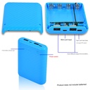 DIY Power Bank Charger Shell Charging Case Mini Solderless Power Supply Housing 3.7V 4 Slots 18650 Battery Box Case (without battery)