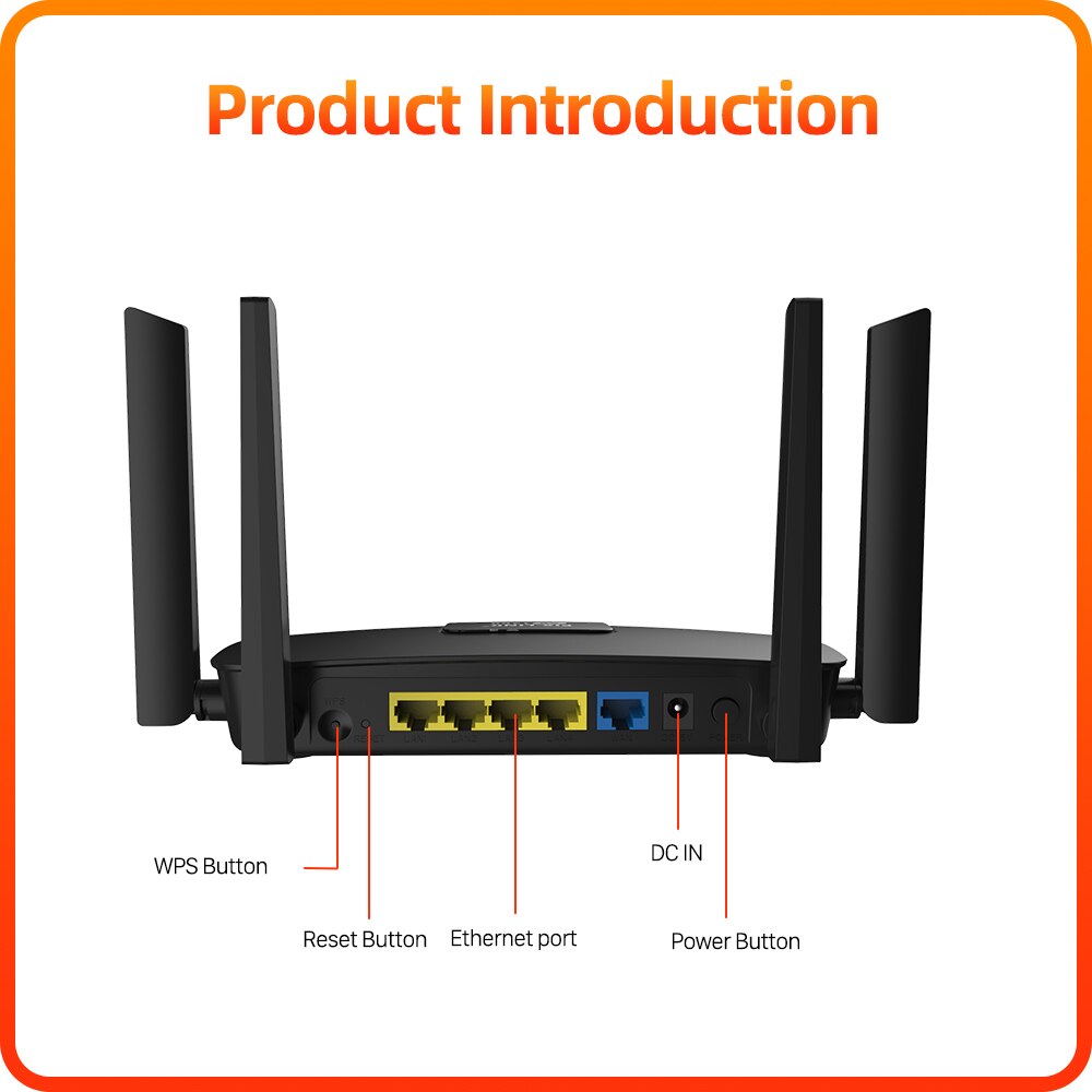 PIXLINK AC1200 Wifi Router Gigabit 2.4G 5.0GHz Dual-Band 1200Mbps Wireless Router Wifi RPT With 4 High Gain Antennas