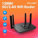 PIXLINK AC1200 Wifi Router Gigabit 2.4G 5.0GHz Dual-Band 1200Mbps Wireless Router Wifi RPT With 4 High Gain Antennas