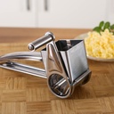 Rotary Cheese Grater Cheese Cutter Slicer Shredder with 4 Interchanging Rotary Sharp Cylinders Stainless Steel Drum Slicer