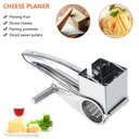 Rotary Cheese Grater Cheese Cutter Slicer Shredder with 4 Interchanging Rotary Sharp Cylinders Stainless Steel Drum Slicer