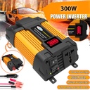 300W Car Power Inverter Modified Sine Wave Dual USB DC 12V to AC 220V Voltage Transformer Power Inverter Converter Adapter