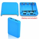 DIY Power Bank Charger Shell Charging Case Mini Solderless Power Supply Housing 3.7V 4 Slots 18650 Battery Box Case (without battery)