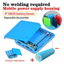 DIY Power Bank Charger Shell Charging Case Mini Solderless Power Supply Housing 3.7V 4 Slots 18650 Battery Box Case (without battery)