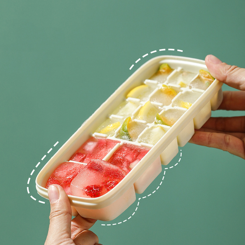 Ice tray refrigerator frozen ice cube mold household ice box with lid