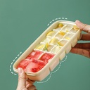 Ice tray refrigerator frozen ice cube mold household ice box with lid