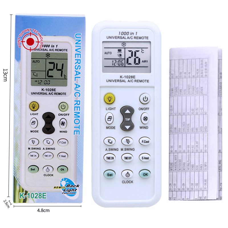 1000 in 1 Universal air conditioner remote control K-1028E global model one-click setting