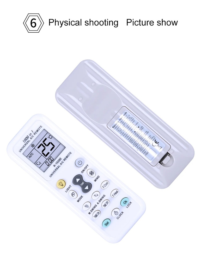1000 in 1 Universal air conditioner remote control K-1028E global model one-click setting