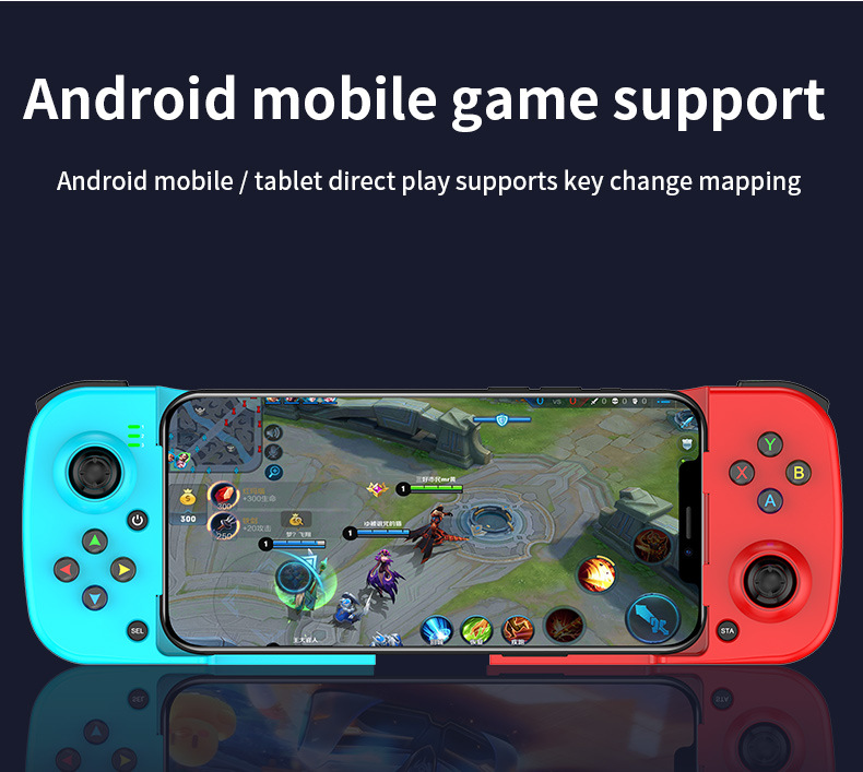 D3 Type-C Telescopic Mobile Phone Gamepad Bluetooth-compatible 5.0 Wireless Game Controller Joystick for Switch host/PS3/PS4/Android HID/PC Windows7/8/10