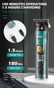 Vgr961 Transparent Ipx7 Waterproof Hair Clipper Professional Barber Beard Trimmer Rechargeable Wireless Men's Hair Trimmer
