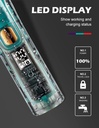 Vgr961 Transparent Ipx7 Waterproof Hair Clipper Professional Barber Beard Trimmer Rechargeable Wireless Men's Hair Trimmer