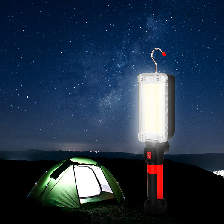 Portable Led Work Light with 18650 battery 700lm Waterproof USB Rechargeable Cob Flashlight Lantern With Hook