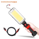 Portable Led Work Light with 18650 battery 700lm Waterproof USB Rechargeable Cob Flashlight Lantern With Hook