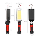 Portable Led Work Light with 18650 battery 700lm Waterproof USB Rechargeable Cob Flashlight Lantern With Hook