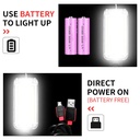 Portable Led Work Light with 18650 battery 700lm Waterproof USB Rechargeable Cob Flashlight Lantern With Hook