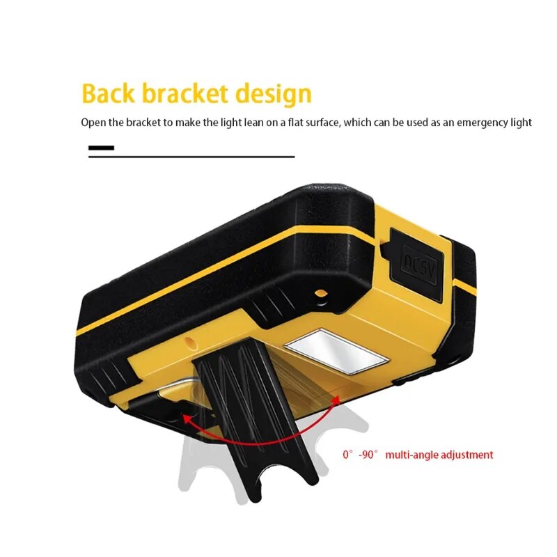 Y36 LED Work Light with Magnet USB Rechargeable Portable Camping Lights COB Hook Auto Repair Lamp Power Bank Flashlight