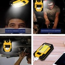 Y36 LED Work Light with Magnet USB Rechargeable Portable Camping Lights COB Hook Auto Repair Lamp Power Bank Flashlight